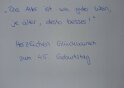 Anonyme Glückwünsche